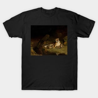 Tiger and Cubs by Jean-Léon Gérôme T-Shirt